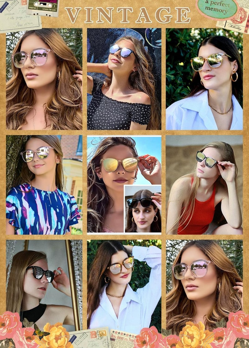 FIMILU 2 Packs Sunglasses for Women Polarized UV400 Protection Lens Big Frame Fashion Glasses Trendy Stylish Shade - Image 5